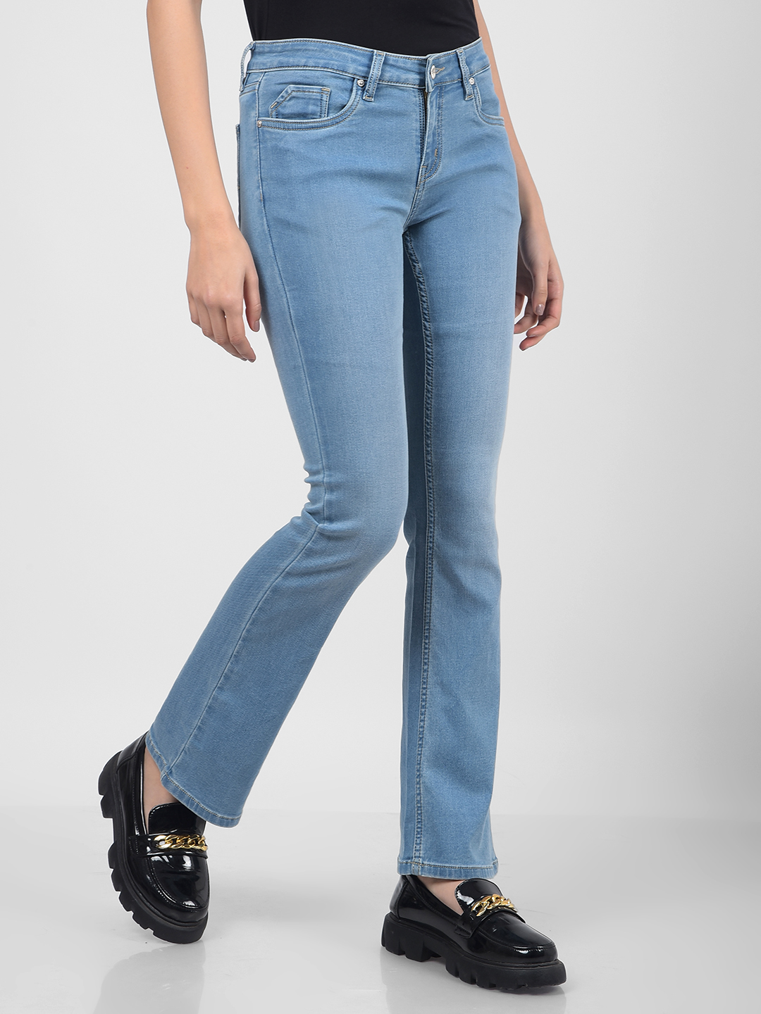 Numero Uno Women Solid Light Blue Jeans